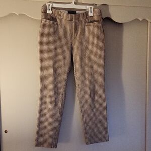 Banana Republic Women's Checkered Pants - Black and White